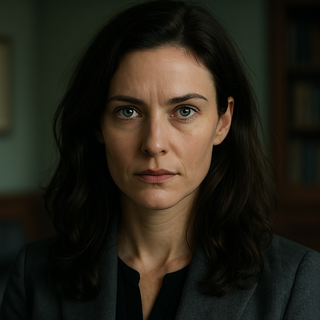 Portrait illustratif du personnage d'Adrienne Hale dans le livre la psy de Freida McFadden