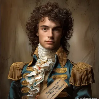 Portrait illustratif de Cl&eacute;ante dans la pi&egrave;ce de th&eacute;&acirc;tre le malade imaginaire de Moli&egrave;re